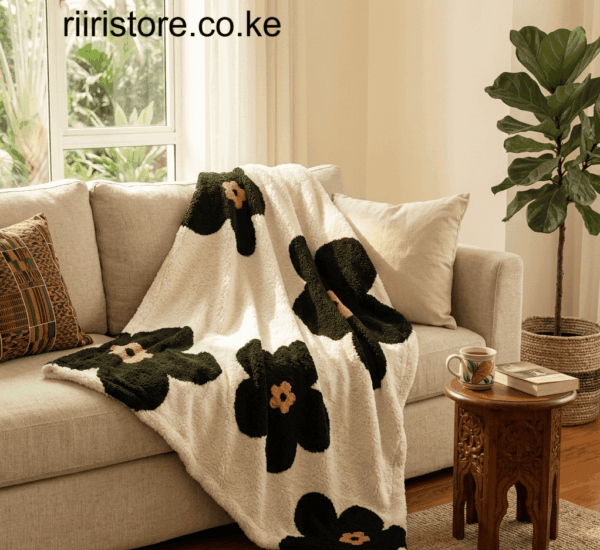 Flora Plush Velvet Throw Blanket - 130x170cm
