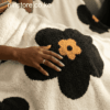 Flora Plush Velvet Throw Blanket - 130x170cm